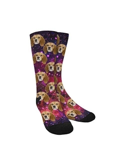 Custom Faces Sublimated Crew Socks Personalized Pohto Face on Socks All Over Print Gift Unisex