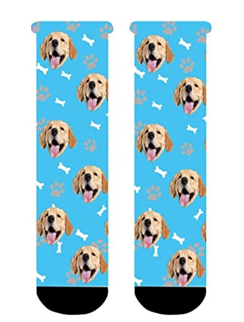 ELEGNA Custom Pet Dog Cat Element Face Socks, Personalized Socks Gifts for Men and Women