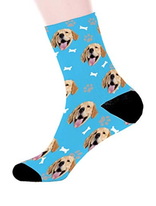 ELEGNA Custom Pet Dog Cat Element Face Socks, Personalized Socks Gifts for Men and Women