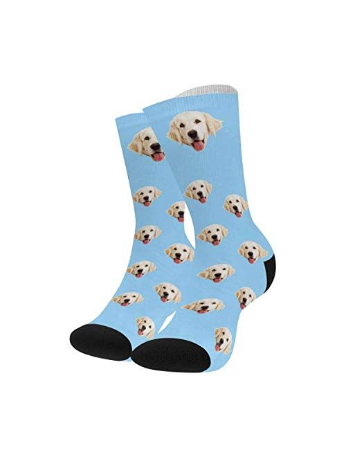 Turn Photo Socks, Funny Socks Turn Your Face into Socks for Pet Cat Dog Lover