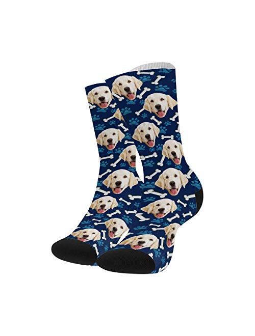 Turn Photo Socks, Funny Socks Turn Your Face into Socks for Pet Cat Dog Lover