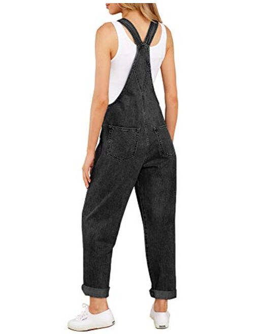 LookbookStore Women's Casual Stretch Denim Bib Overalls Pants Pocket Jeans Jumpsuits