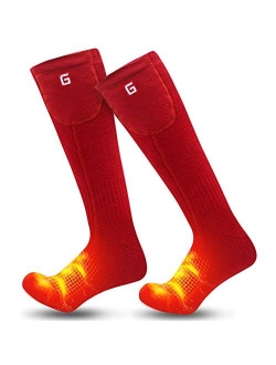 Spring Heated Socks Electric Rechargeable Battery Heated Socks Kit for Men Women 3 Heating Settings Thermal Sock Winter Cotton Warm Heated Socks for Outdoor Hiking Climbi