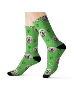 Custom Dog Socks, Dog Face Socks Made from Your Photo, Gift Idea For Dog Lovers by WuvPup