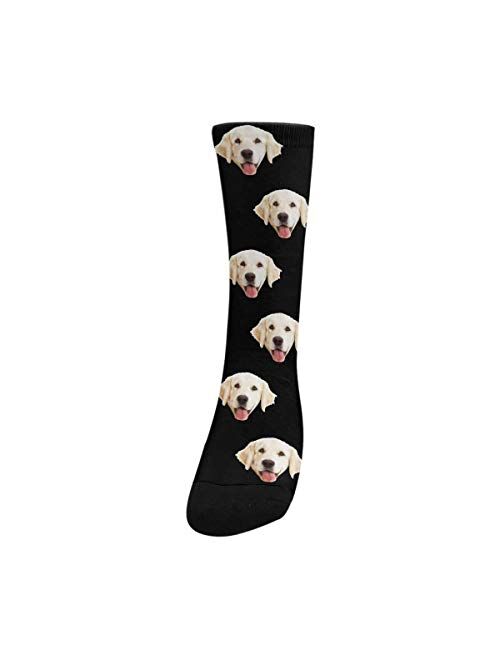 Custom Faces Print Sublimated Crew Socks Galaxy Funny Photo Socks Birthday Gifts