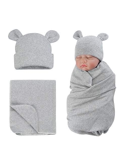 Pesaat Newborn Hospital Hat Preemie Boys Girls Beanie Solid Infant Baby Hats Autumn Winter