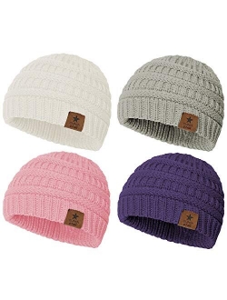 Zando Baby Beanies for Girls Winter Caps Warm Infant Toddler Children's Beanie Knit Hats