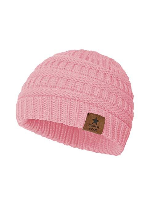 Zando Baby Beanies for Girls Winter Caps Warm Infant Toddler Children's Beanie Knit Hats