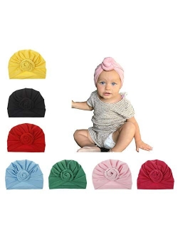 Upsmile Baby Girl Hat Newborn Hospital Hat Infant Turban Nursery Beanie Headwrap