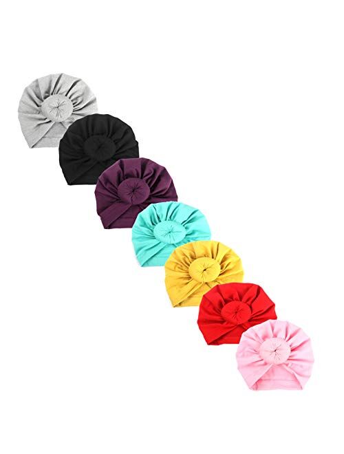 Upsmile Baby Girl Hat Newborn Hospital Hat Infant Turban Nursery Beanie Headwrap