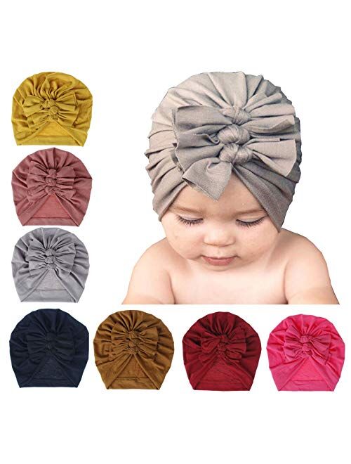 Upsmile Baby Girl Hat Newborn Hospital Hat Infant Turban Nursery Beanie Headwrap