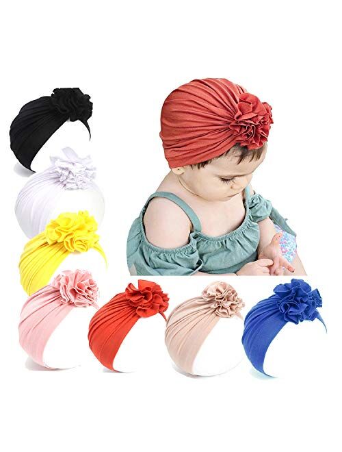 Upsmile Baby Girl Hat Newborn Hospital Hat Infant Turban Nursery Beanie Headwrap