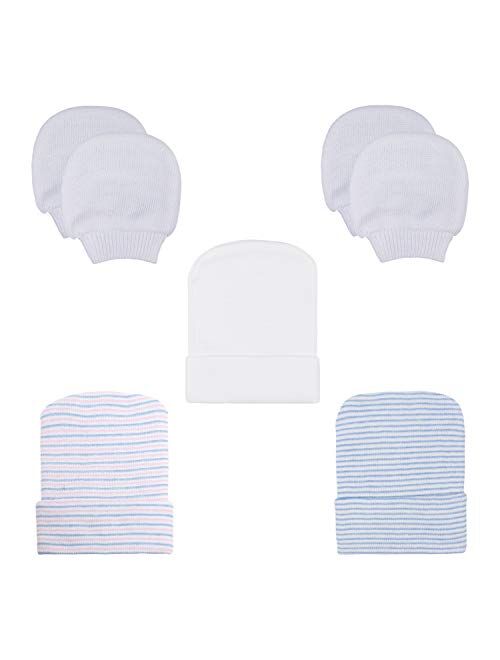 DRESHOW BQUBO 3/4 Pack Newborn Hospital Hat Infant Baby Hat Cap with Big Bow Soft Cute Knot Nursery Beanie