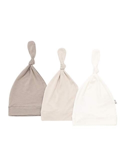 KYTE BABY Bamboo Rayon Baby Beanie Soft Knotted Caps, 3 Pack