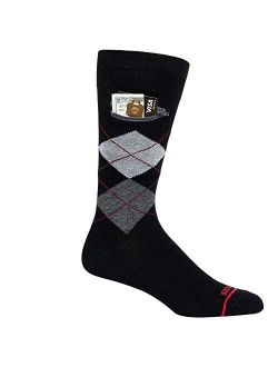 ARGYLE GREY BLACK - Mens Pocket Socks