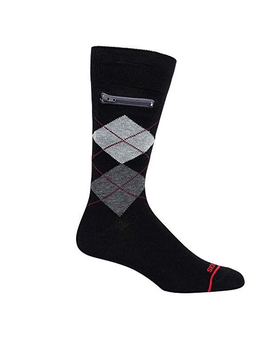 ARGYLE GREY BLACK - Mens Pocket Socks