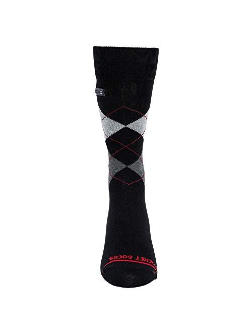 ARGYLE GREY BLACK - Mens Pocket Socks