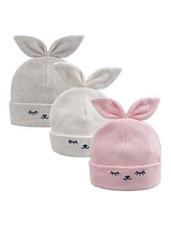 Cotton Newborn Baby Girls Hat Spring Newborn Boys Hat Cute Rabbit Infant Beanie