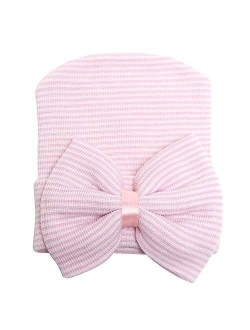 Century Star Newborn Hat Baby Mittens for Baby Girls Boys Cute Soft Infant Caps with Bow Knot Beanie Headbands Outfit