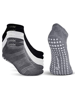 Pembrook Non Slip Grip Yoga Socks | Non Skid Hospital, Barre, Pilates, Maternity, Ballet, Women & Men (6 Pairs)