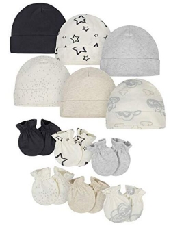 Onesies Brand Baby Girls' 12-Piece Cap and Mitten Set