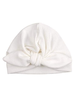 JANGANNSA Cute Bow Newborn Hat Cotton Infant Girls Beanie Hat Spring Autumn