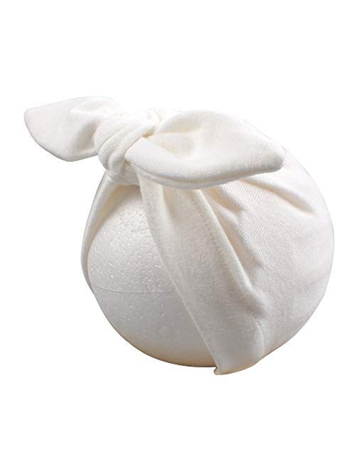 JANGANNSA Cute Bow Newborn Hat Cotton Infant Girls Beanie Hat Spring Autumn