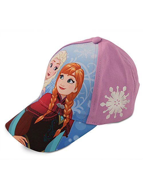 Disney Girls Frozen Elsa & Anna Cotton Baseball Cap (Toddler/Little Girls)