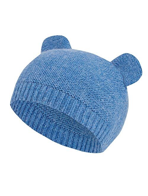 ASUGOS Baby Girls Winter Hats Infant Winter Beanie Baby Boys Knit Caps with Cute Bear Ears 3-6 Months 6-12 Months