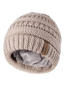 Kids Girls Boys Winter Knit Beanie Hats Bobble Ski Cap Toddler Baby Hats 2-8 Years Old