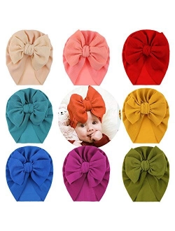 Angla Baby Large Flower Knot Donut Bow Beanie Turban Hat Cap Muslim Bonnet Headwrap