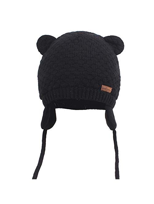 XIAOHAWANG Baby Hat Cute Bear Toddler Earflap Beanie Warm for Fall Winter