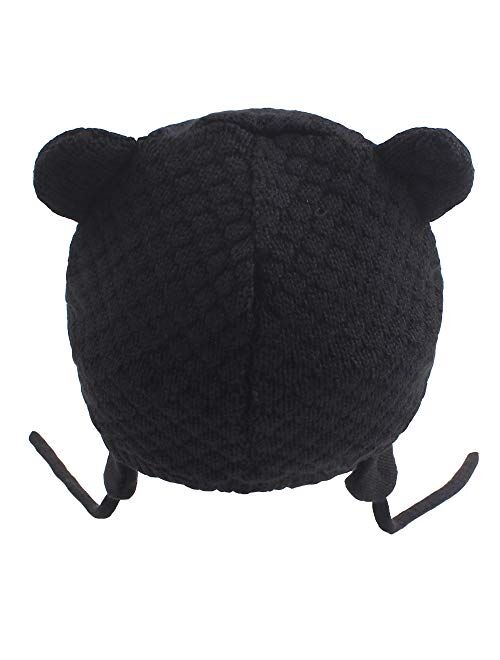 XIAOHAWANG Baby Hat Cute Bear Toddler Earflap Beanie Warm for Fall Winter