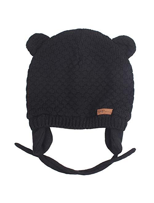 XIAOHAWANG Baby Hat Cute Bear Toddler Earflap Beanie Warm for Fall Winter