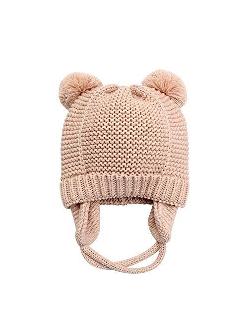 XIAOHAWANG Baby Hat Cute Bear Toddler Earflap Beanie Warm for Fall Winter