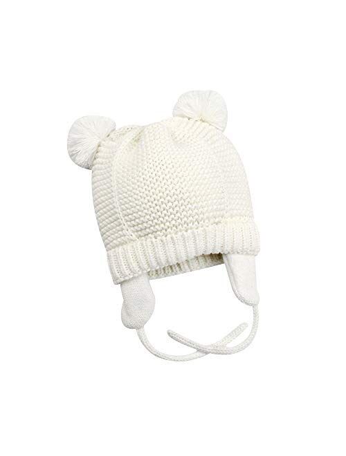 XIAOHAWANG Baby Hat Cute Bear Toddler Earflap Beanie Warm for Fall Winter