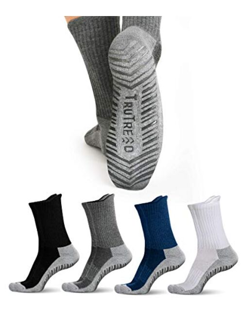 Non Skid Crew Grip Socks (4 Pairs) Barre Yoga Pregnancy Hospital