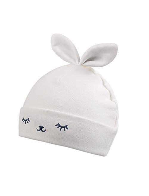 Zsedrut Newborn Hat Baby Boys Girls Beanies 0-4Months Squinting Rabbit Ears