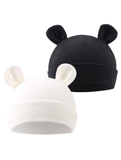 Cotton Newborn Girl Hat Solid Baby Boys Beanie Spring Infant Hats for Girls