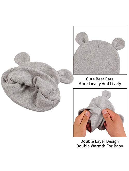 Cotton Newborn Girl Hat Solid Baby Boys Beanie Spring Infant Hats for Girls