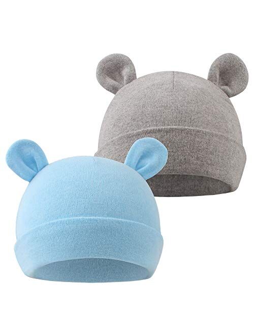 Cotton Newborn Girl Hat Solid Baby Boys Beanie Spring Infant Hats for Girls