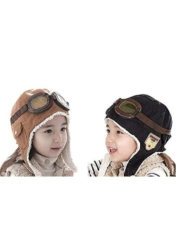 Genius_Baby Baby Kid Boy and Girl Warm Earmuffs Pilot Cap Aviator Hat