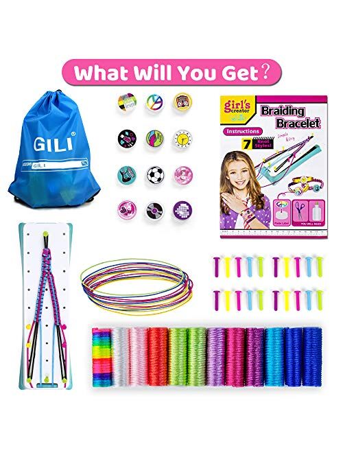 Gili Friendship Bracelet Making Kit, Best Arts and Crafts Toy for Girls  Birthday