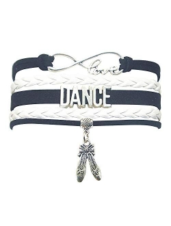 HHHbeauty Girls Dance Bracelet Dancing Belly Ballroom Just Dance Charm Bracelet Dancer Gifts for Women, Girls, Dancers, Men, Boys, Dance Mom, Dance Teacher, Dance Lovers