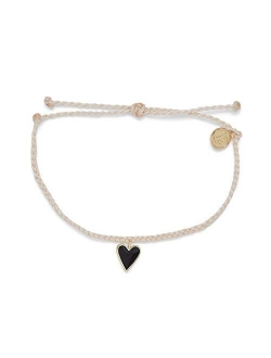 Pura Vida Gold or Silver or Rose Gold Petite Heart Bracelet - Waterproof Band