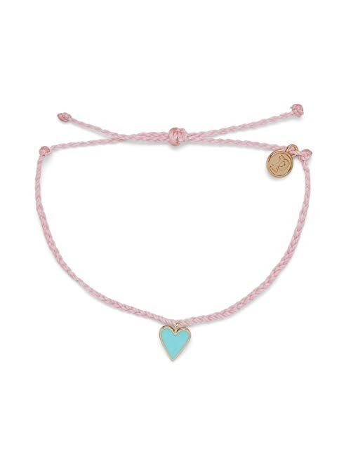 Pura Vida Gold or Silver or Rose Gold Petite Heart Bracelet - Waterproof Band