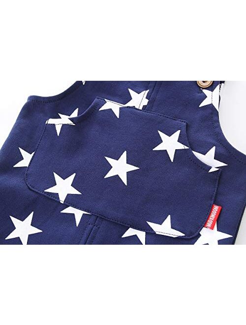 Mud Kingdom Little Boys Overalls Casual Prints