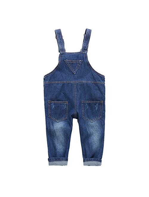 Motteecity Boys Unisex Clothes Adorable Solid Denim Overall