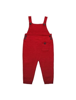 Motteecity Boys Clothes Unisex Solid Cotton Wollen Adorable Overall