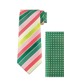 TIE G - Corbata y bolsillo de color liso de satén en caja de regalo